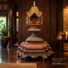 Antique Ornamental Wooden Shrine