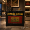 Imperial Mongolian Cabinet with Floral Lacquer Panels