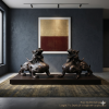 Imperial Guardian Brass Lion Pair | Dynastic Heritage Collection