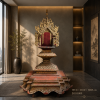 Grand Antique Burmese Buddhist Shrine Altar