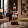 Imperial Painted Wooden Guardian Deity Statue