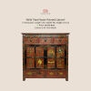 Sacred Red: Tibetan Auspicious Symbol Cabinet