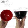 Siam Bestware | ถ้วยชาบู 5 นิ้ว ทรงสูง ลายลอน เมลามีน สีดำ-แดง