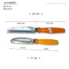 มีดปอกเปลือกผลไม้ (คมเดียว) ด้ามส้ม ตราคนป่า