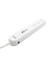รางปลั๊ก รุ่น NOVA 3 เมตร-สีขาว / 3 ช่อง 1-สวิทช์ / 2-USB / 1-TypeC / 1-TypeC-20w / VOX NVPD-3141