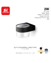 โคมไฟติดผนังโซล่าเซลล์ทรงมน /ภายนอก/ SLP-10-SOLARWALL 2W-2CT-RPC