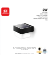โคมไฟติดผนังโซล่าเซลล์ทรงเหลี่ยม /ภายนอก/ SLP-10-SOLARWALL 2W-2CT-SQPC