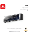 โคมไฟติดผนังโซล่าเซลล์ทรงเหลี่ยม 4Wx2 3000K /ภายนอก/ SLP-10-SOLARWALL 8W30K-WASH