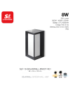 โคมไฟติดผนังโซล่าเซลล์ทรงเหลี่ยม 8W /ภายนอก/ SLP-10-SOLARWALL 8W3CCT-RE1