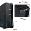 CASE VENUZ SLIM MICRO-ATX 103B BLACK/BLUE WITH PSU 200W