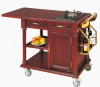 รถเข็นรูมเซอร์วิส รถเข็นปรุงอาหาร Flambe Trolley with One Stove