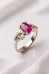 WHITE GOLD RING WITH RUBY AND DIAMOND | CVERW1819RZB