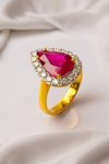 Ring with ruby and diamond | HMER113R