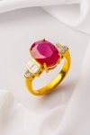 Ring with ruby and diamond | HMER210R