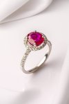 WHITE GOLD RING WITH RUBY AND DIAMOND | JDERW314R