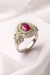 WHITE GOLD RING WITH RUBY AND DIAMOND | RTERW6830R