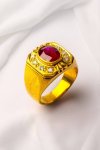 Ring with ruby and diamond | VR101R