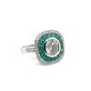 Antique Ring with Diamond and Emerald