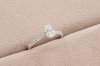 Radiant Cut Diamond With Hidden Halo and Side Pavé