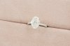 Oval Cut Diamond With Hidden Halo and Pavé Solitaire Ring