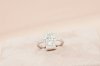 Oavl Cut Diamond With Side Stones and Halo Solitaire Ring