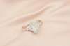 Oavl Cut Diamond With Side Stones and Halo Solitaire Ring