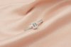 Emerald Cut Diamond With Pave Band Solitaire Ring