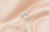 Emerald Cut Diamond With Hidden Halo Solitaire Ring