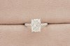 Radiant Cut Diamond With Hidden Halo and Three Sides Pavé
