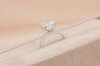 Radiant Cut Diamond With Hidden Halo and Three Sides Pavé