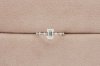 Emerald Cut Diamond With Polka Dot Setting Solitaire Ring
