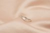 Emerald Cut Diamond With East-West Setting and Pave Band Solitaire Ring