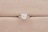 Heart Cut Diamond With Three Sided Pave Band Ring