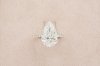 Pear Cut Diamond With Hidden Halo and Side Pavé