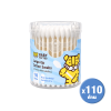 BABY TATTOO สำลีก้านสำหรับเด็กแรกเกิด สำลีก้านหัวกลมใหญ่ Cotton Buds 110 ก้าน/กล่อง