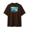 เสื้อยืด Aurora ทรง Oversize สวมใส่สบาย สีน้ำตาล (Cotton 100%)