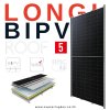 แผงหลังคาโซล่าเซลล์ Longi BIPV 645W (Building Integrated Photovoltaics) นวัตกรรมหลังคากันน้ำ 100%