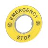 SCHNEIDER Harmony Legend Plate Ø60mm "EMERGENCY STOP" Model ZBY9320