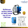 ปั๊มน้ำโซล่าเซลล์ Handuro SWP50 DC 280V 2200W ส่งสูง 20 เมตร | SKE Solar