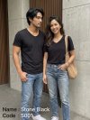 Black (สีดำฟอกสโตน) ผลิตจากผ้าฝ้าย 100% ให้ความรู้สึกนุ่มฟู เบาสบาย