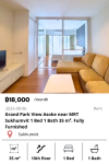 Grand Park View Asoke near MRT Sukhumvit 1 Bed 1 Bath 35 m². Fully Furnished