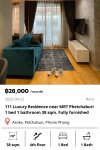 111 Luxury Residence near MRT Phetchaburi 38 sqm.