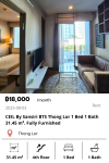 CEIL By Sansiri BTS Thong Lor 1 Bed 1 Bath 31.45 m². Fully Furnished