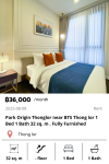 Park Origin Thonglor near BTS Thong lor 1 Bed 1 Bath 32 sq. m . Fully Furnished