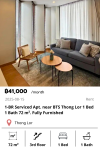 1-BR Serviced Apt. near BTS Thong Lor 1 Bed 1 Bath 72 m². Fully Furnished
