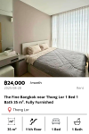 The Fine Bangkok near Thong Lor 1 Bed 1 Bath 35 m². Fully Furnished