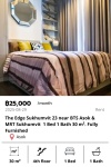 The Edge Sukhumvit 23 near BTS Asok & MRT Sukhumvit  1 Bed 1 Bath 30 m². Fully Furnished
