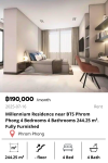 Millennium Residence near BTS Phrom Phong 4 Bedrooms 4 Bathrooms 244.25 m². Fully Furnished