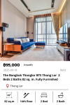 The Bangkok Thonglor BTS Thong Lor  2 Beds 2 Baths 82 sq. m. Fully Furnished