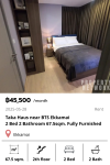 Taka Haus near BTS Ekkamai 12 2 Bed 2 Bathroom 67.5sqm. Fully Furnished